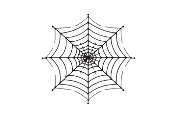Spider Net line art illustration