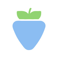 Abstract Fruit Icon with Geometric Simplicity Art