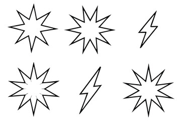 Voltcore Burst Creative Electric Energy Dynamic Movement Line Drawing