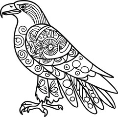 Eagle Coloring Sheet in Minimalist Style ? Printable Line Art.eps