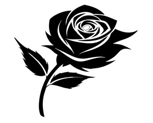 Rose Vector Silhouettes & SVG Icons | Elegant Floral Crafts, Tattoos, Decor & Romantic Design