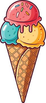 Naklejki ice cream vector design icon style logotype art illustrator, summer element 