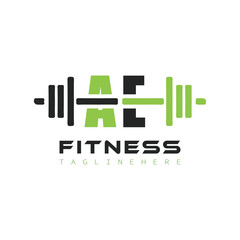 initial monogram for Fitness logo design