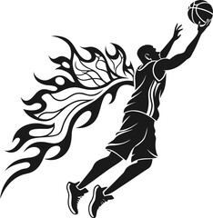 Fototapeta premium Dribble move basketball vector