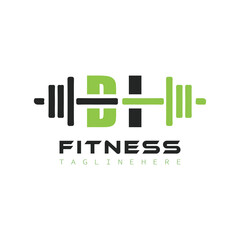 initial monogram for Fitness logo design
