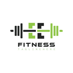 initial monogram for Fitness logo design