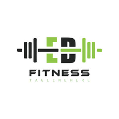 initial monogram for Fitness logo design