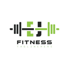 initial monogram for Fitness logo design