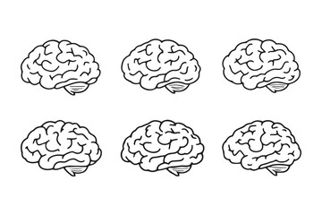 Brain line art illustration
