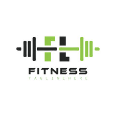 initial monogram for Fitness logo design