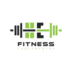 initial monogram for Fitness logo design