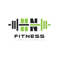 initial monogram for Fitness logo design
