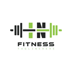 initial monogram for Fitness logo design