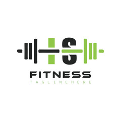 initial monogram for Fitness logo design