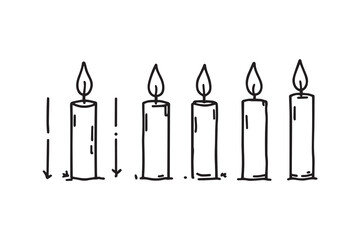 Candle line art illustration
