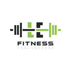 initial monogram for Fitness logo design