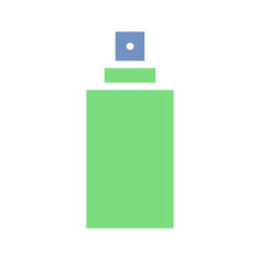 Refreshing Green Spray Bottle Isolated Flat Icon