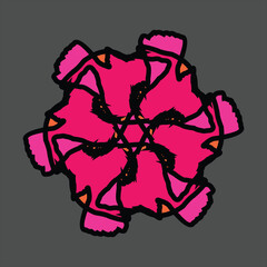 colorful ceramic design with gray background