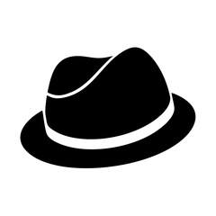 fedoras icon, fedoras silhouette vector illustration-simple silhouette illustration of fedoras, perfect for fedoras logos and icons