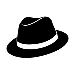 fedoras icon, fedoras silhouette vector illustration-simple silhouette illustration of fedoras, perfect for fedoras logos and icons