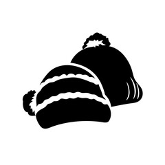 beanies icon, beanies silhouette vector illustration-simple silhouette illustration of beanies, perfect for beanies logos and icons