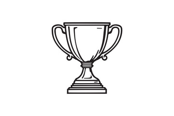 Champion cup line art illustration