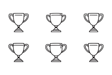 Champion cup line art illustration