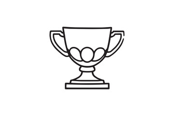 Champion cup line art illustration