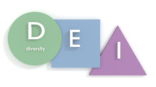 DEI - Diversity, Equity, Inclusion. Organizational frameworks promote the fair treatment and full participation of all people. Representation and participation of different groups of individuals.