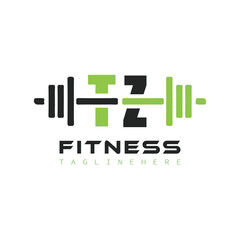 initial monogram for Fitness logo design