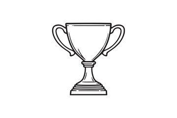 Champion cup line art illustration