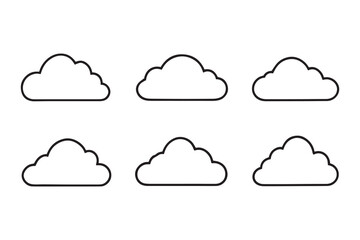 Cloud line art illustration