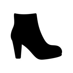ankle boots icon, ankle boots silhouette vector illustration-simple silhouette illustration of ankle boots, perfect for ankle boots logos and icons