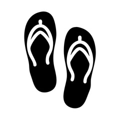 flip flops icon, flip flops silhouette vector illustration-simple silhouette illustration of flip flops, perfect for flip flops logos and icons
