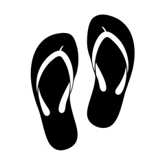flip flops icon, flip flops silhouette vector illustration-simple silhouette illustration of flip flops, perfect for flip flops logos and icons