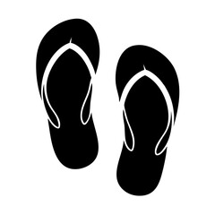 flip flops icon, flip flops silhouette vector illustration-simple silhouette illustration of flip flops, perfect for flip flops logos and icons