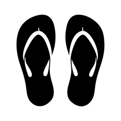 flip flops icon, flip flops silhouette vector illustration-simple silhouette illustration of flip flops, perfect for flip flops logos and icons