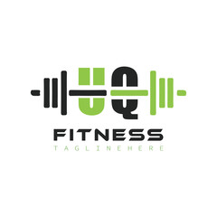 Fototapeta premium initial monogram for Fitness logo design