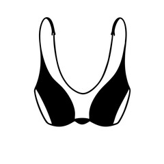 bralette icon, bralette silhouette vector illustration-simple silhouette illustration of bralette, perfect for bralette logos and icons