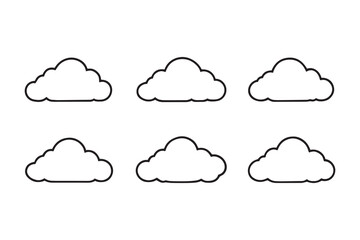 Cloud line art illustration
