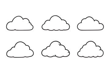 Cloud line art illustration