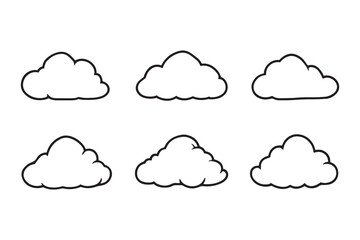 Cloud line art illustration