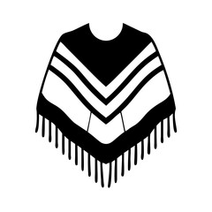 poncho icon, poncho silhouette vector illustration-simple silhouette illustration of poncho, perfect for poncho logos and icons
