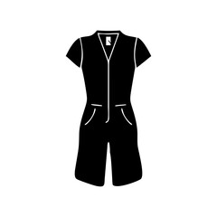 jumpsuit icon, jumpsuit silhouette vector illustration-simple silhouette illustration of jumpsuit, perfect for jumpsuit logos and icons