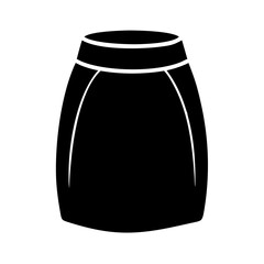 pencil skirt icon, pencil skirt silhouette vector illustration-simple silhouette illustration of pencil skirt, perfect for pencil skirt logos and icons