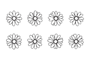 Daisy Flower line art illustration