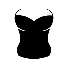 tube top icon, tube top silhouette vector illustration-simple silhouette illustration of tube top, perfect for tube top logos and icons