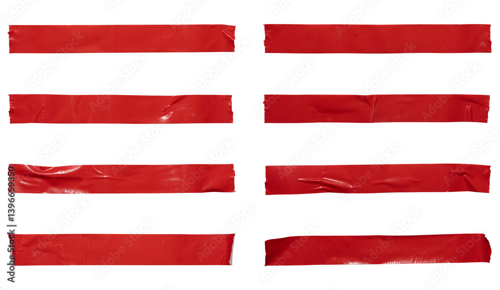 Poster set of red banners paper stickers sheets, copy space for text preview tags labels elements design, i