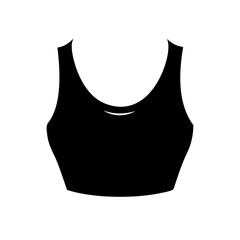 crop top icon, crop top silhouette vector illustration-simple silhouette illustration of crop top, perfect for crop top logos and icons