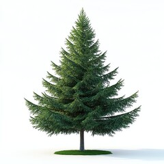 Isolated Spruce Tree on White Background Perfect for Holiday Decoration